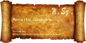 Mersits Szandra névjegykártya